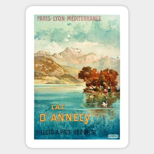 Vintage Travel Poster France Lac DAnnecy Sticker